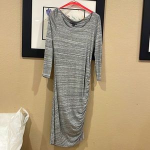 Banana Republic NWT Gray Ruched Dress -cute & flattering Size Small